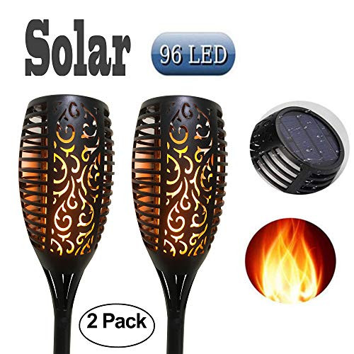 Ithonest Led Solar Torch Lights, Waterproof Flickering Flame Solar Torches,Dancing Flames Landscape Decoration Lighting Dusk to Dawn Auto On/Off Solar Spotlight for Garden Patio Deck Yard,2 Pack Ithonest Led Solar Torch Lights, Waterproof Flickering Flame Solar Torches,Dancing Flames Landscape Decoration Lighting Dusk to Dawn Auto On/Off Solar Spotlight for Garden Patio Deck Yard,2 Pack