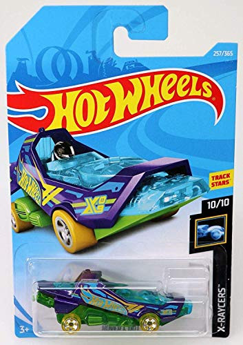 Hot Wheels 2018 Basic Vehicle X-RAYCERS Track Stars - Hover  and  Out -Purple/Green-