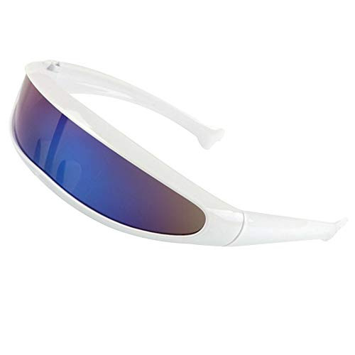 Futuristic Cyclops Sunglasses For Cosplay Narrow Cyclops Adult Party Glasses Wrap