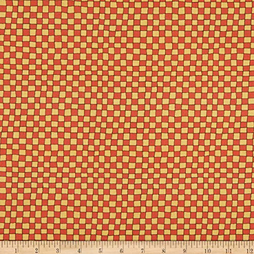 Michael Miller Fabrics Vintage Treasures Playful Check, Orange