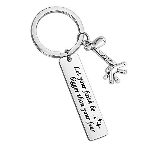 Ribukat Inspirational Keychain Let Your Faith Be Bigger Than Your Fear Keychain Motivational Gift -Faith Be Bigger Fear KR- Ribukat Inspirational Keychain Let Your Faith Be Bigger Than Your Fear Keychain Motivational Gift -Faith Be Bigger Fear KR-
