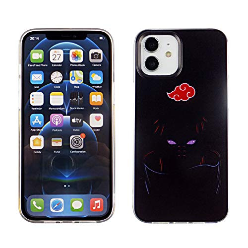 iPhone 12 Mini 5.4 Inch TPU Case CASEVEREST 3D Print Design Slim Fit Cover iPhone 12 Mini Naruto Akatsuki Red Cloud Ninja