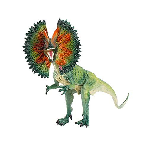 Bbiamsleep 7 Inch Savage Strike Dilophosaurus Jurassic World Solid Dinosaur Figurine Gift for Education Dilophosaurus Collectible Figure with Moveable Mouth
