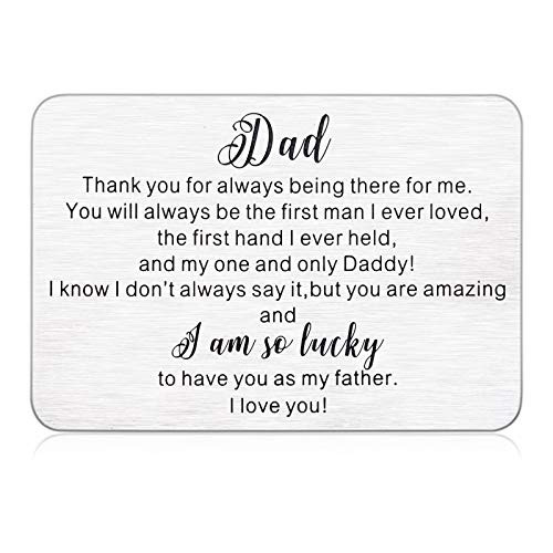 To My Dad Gifts Wallet Insert Card for Dad from Daughter Son to Father Daddy Step Dad Birthday Fathers Day Valentine I Love You Father of the Bride Stepfather Wedding Christmas Presents for Men Him To My Dad Gifts Wallet Insert Card for Dad from Daughter Son to Father Daddy Step Dad Birthday Fathers Day Valentine I Love You Father of the Bride Stepfather Wedding Christmas Presents for Men Him