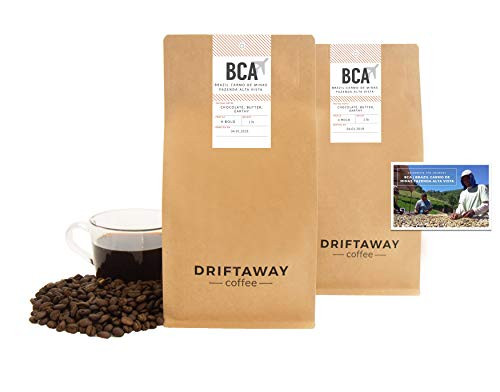 Driftaway Coffee - Fresh Roasted Artisanal Coffee, Medium Roast, Whole Beans, Single Origin, 100% Arabica, Gourmet, Roasted in Brooklyn, Perfect for Drip (2 Pounds), Bold profile