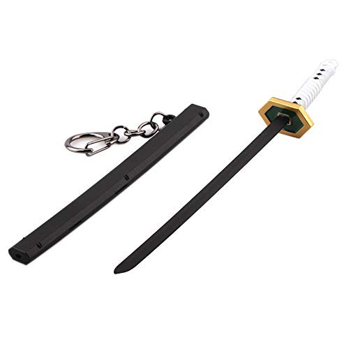 Demon Slayer Sword Real Katana Keychains Anime Figure Tanjiro For Men Kimetsu No Yaiba Zenitsu Key Chain Cosplay Pendant -Sabito 6.7in-