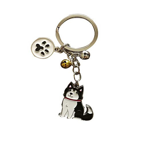 Dog Memorial Keychain,Pet Jewelry,Dog Pendant Key-Ring,Puppy ID Tags Metal Keyring Birthday -Schnauzer 2-
