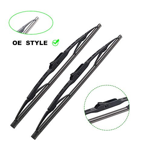 2 wipers Replacement for Jeep Wrangler 1997-2006, Front Windshield Wiper Blades Original Equipment Replacement - 13"/13" -Set of 2-