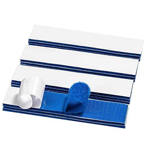 BRAVESHINE Hook and Loop Tape - 1.2x6 Inch 12 Pack Heavy Duty Mounting Tape - Double Sided Hook Loop Strips with Adhesive for Indoor or Outdoor Use - Industrial Strength Sticky Back Fasteners - Blue BRAVESHINE Hook and Loop Tape - 1.2x6 Inch 12 Pack Heavy Duty Mounting Tape - Double Sided Hook Loop Strips with Adhesive for Indoor or Outdoor Use - Industrial Strength Sticky Back Fasteners - Blue