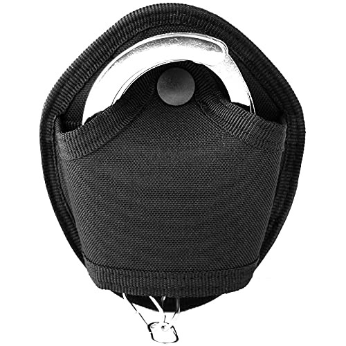 LinsonK Open Top Handcuff Case, Quick Release Cuff Holder for Duty Belt Handcuff Holder Law Enforcement Military Standard Size Cuff Pouch Police Nylon Material