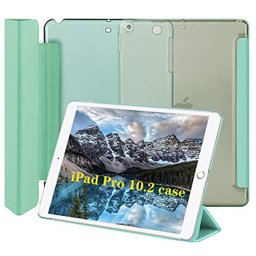 IPad 10.2 Case,2019 iPad 7th Generation Case, Slim Stand Hard Back Shell Protective Smart Cover Case for iPad 7th Gen 10.2 Inch 2019 -A2197 A2198 A2200-Green