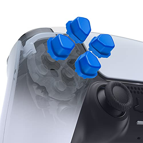 eXtremeRate Ergonomic Split Dpad Buttons -SDP Buttons- for PS5 Controller, Blue Independent Dpad Direction Buttons for Playstation 5, for PS4 All Model Controller