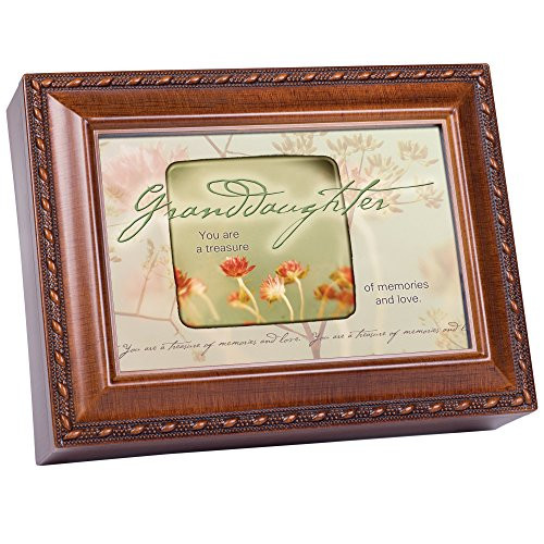 Cottage Garden Granddaughter You are a Treasure Woodgrain Rope Trim Jewelry Music Box Plays Wonderful World Cottage Garden Granddaughter You are a Treasure Woodgrain Rope Trim Jewelry Music Box Plays Wonderful World