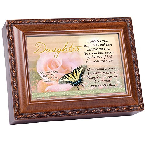 Cottage Garden Daughter I Wish Woodgrain Music Box/Jewelry Box Plays How Great Thou Art Cottage Garden Daughter I Wish Woodgrain Music Box/Jewelry Box Plays How Great Thou Art