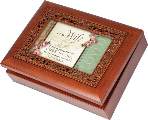 Cottage Garden to My Wife Love is Eternal Woodgrain Inlay Jewelry Music Box Plays Unchained Melody Cottage Garden to My Wife Love is Eternal Woodgrain Inlay Jewelry Music Box Plays Unchained Melody