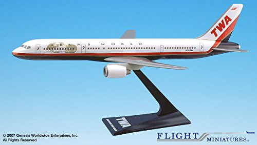 Flight Miniatures TWA Trans World Airlines 1995 Boeing 757-200 1:200 Scale Display Model with Stand