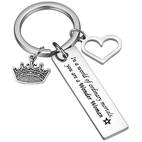 PARTNER Inspirational Gift For Women Inspired Keychain In a World of Ordinary Mortals You Are a Wonder Woman -Keychain-