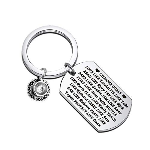 Gilmore Girls Inspired Keychain Gilmore Girls TV Show Gifts Gilmore Goals Gift Gilmore Girls Gifts for Daughter Women Best Friends Mom -Gilmore goals-
