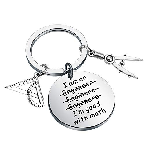 TGBJE Engineer Gift Engineering Gift I'm an Engineer I'm Good with Math Funny Gift Math Gift Engineer Keychain Geometry Gift