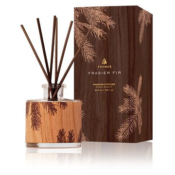 Thymes Frasier Fir Petite Reed Diffuser Wood Design 3.4oz 100ml