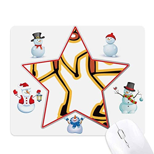 Egypt Figure Roller Skating Pattern mas Snowman Family Star Mouse Pad