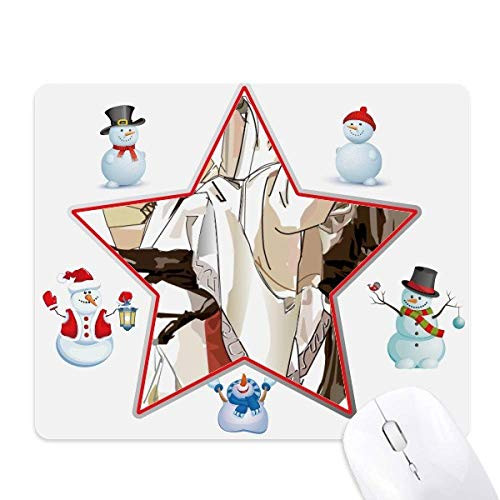 China Chinese Archaic Man Figure Pattern mas Snowman Family Star Mouse Pad