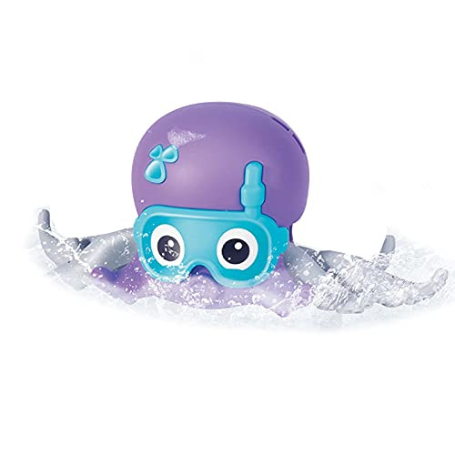 Fengxing Octopus Bath Toy, Dual Modes Amphibious Octopus Bathtub Toy Windup Swimming Octopus Pull String Crawling Octopus for Boys and Girls