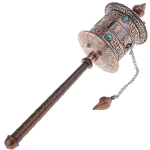 1pc Metal Tibetan Buddhist Hum Functioning Mini Handheld Prayer Wheel Om Padme