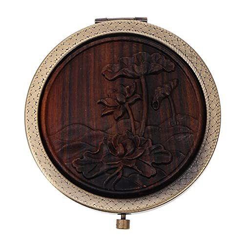 Beaupretty Compact Mirror Vintage Round Makeup Mirror Folding Mini Pocket Mirror Portable Hand Mirror Travel Makeup Mirror for Women Girls