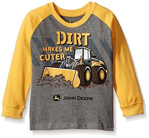 John Deere Baby Boys' Long Sleeve Tee, Yellow, 4T