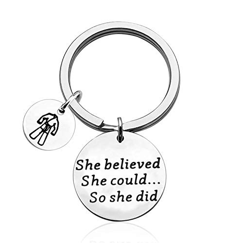 ENSIANTH Martial Arts Keychain She Believed She Could So She Did Keychain Martial Arts Karate Gift -Martial Arts Key-