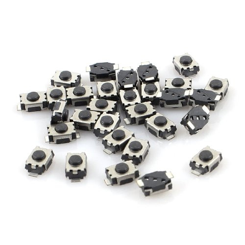 uxcell 4mm x 3mm 2 Pins SMD SMT Ultrathin Momentary Push Button Tactile Switch -30 Piece-