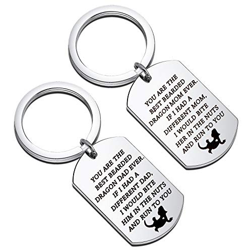 FEELMEM Bearded Dragon Dad/Mom Keychain Set Animal Lizard Jewelry Bearded Dragon Gifts Gecko Lizard Gift for Bearded Dragon Mom Dad Pet Lizard Lover Reptile Gift -You are-Keychain- FEELMEM Bearded Dragon Dad/Mom Keychain Set Animal Lizard Jewelry Bearded Dragon Gifts Gecko Lizard Gift for Bearded Dragon Mom Dad Pet Lizard Lover Reptile Gift -You are-Keychain-
