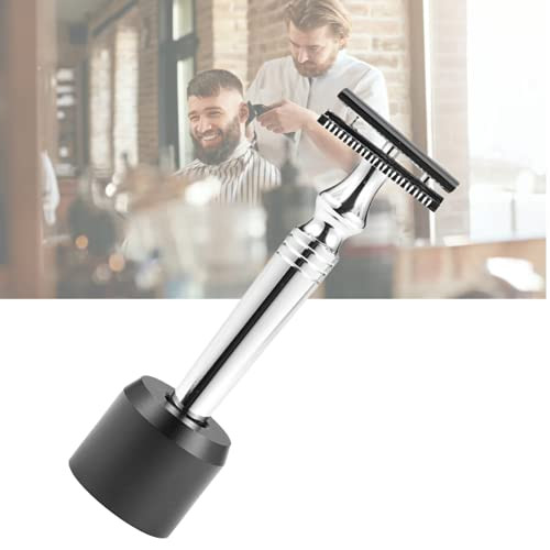 4 colors Razor Shaving Stands,Razor Base Stand,Mens Shaving Razor Stand,Shaving Brush Stand Simple Metal Safety Razor and Brush Holder Stand Shaver Kit Organizer -3-