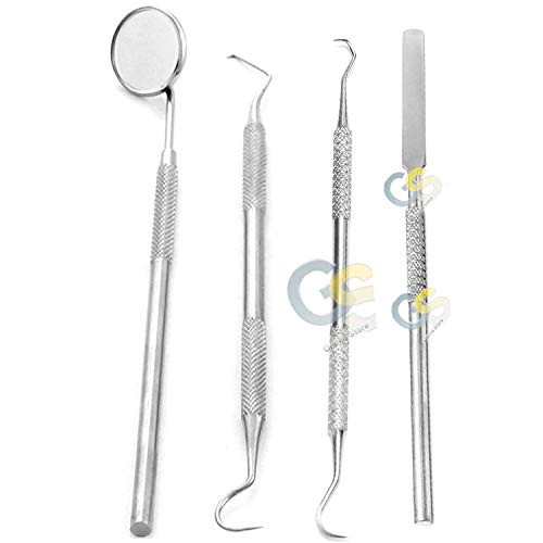 G.S Examination Cleaning KIT Mouth Mirror with Handle Sickle Scaler Probes