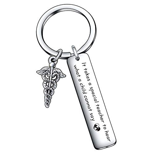 Autism Awareness Keychain Special Education Teacher Gift Pathologist Jewelry Speech Therapy Gift Speech Language Therapist Gift Speech Therapy Keychain Pathologist Keychain -Pathologist Keyring-