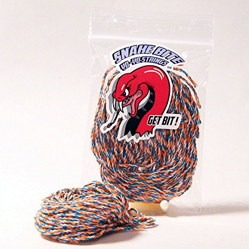 Snake Bite Yo-Yo Strings - 100 percent Polyester Fat Strings - 10 Pack -Coral Snake-
