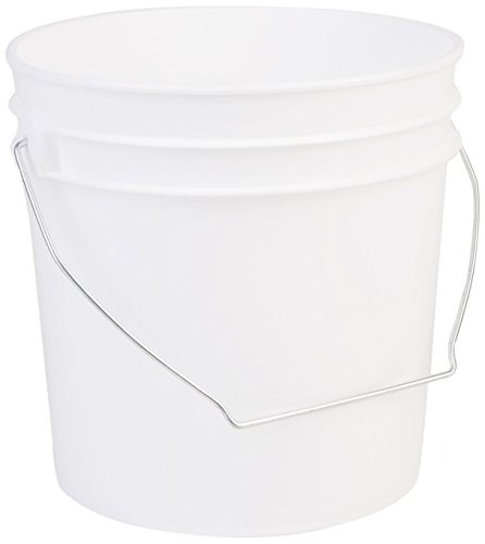 Hudson Exchange Premium 1 Gallon Bucket, HDPE, White, 6 Pack