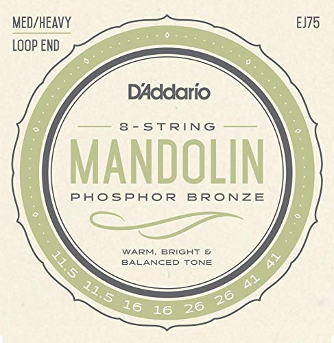 D'Addario EJ75 Phosphor Bronze Medium/Heavy Mandolin Strings -11.5-41-