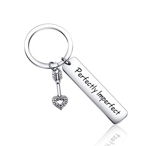 Perfectly Imperfect Inspirational Keychain for Sister in Law,Sister Keyring Daughter Gift and Friends, Perfectly Imperfect Keyring, Regular