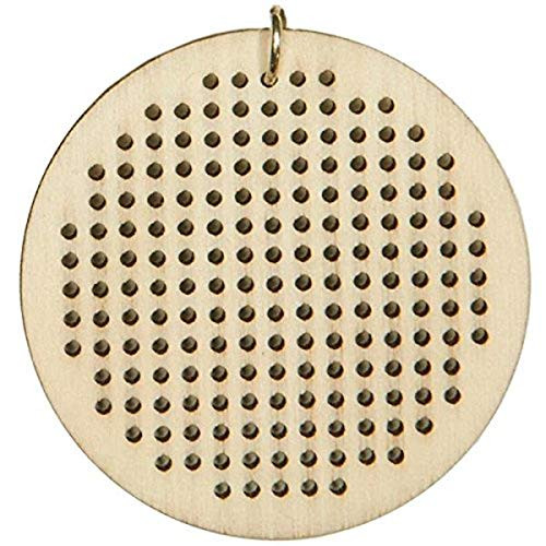 Dimensions Crafts 72-74077 Circle Blank Pendant for Counted Cross Stitch Kit, Large