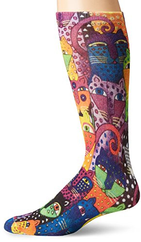K. Bell Men's Animal Novelty Crew Socks, Polka Dot -Black-, Shoe Size- 6-12