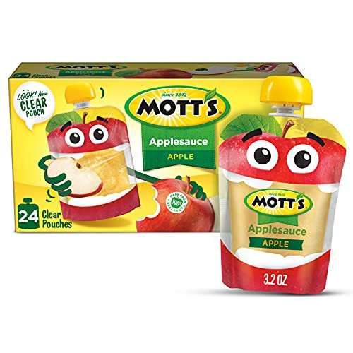 Mott's Applesauce, 3.2 Ounce Pouch, 4 Count -Pack of 6- Mott's Applesauce, 3.2 Ounce Pouch, 4 Count -Pack of 6-