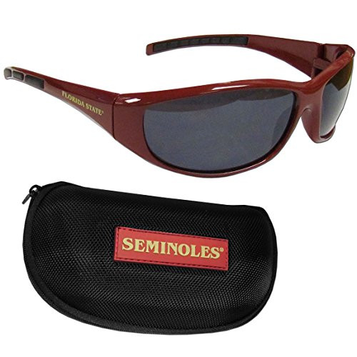 Siskiyou Sports NCAA Florida State Seminoles Unisex Wrap Sunglasses and Zippered Case, Red, Adult Siskiyou Sports NCAA Florida State Seminoles Unisex Wrap Sunglasses and Zippered Case, Red, Adult