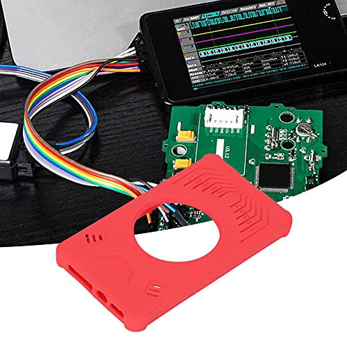 Gind Logic Analyzer, Silicone 4.1 X 2.3 X 0.4 in Logic Analyzer Protective Case for LA104 Logic Analyzer-red-