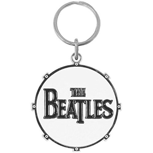 Beatles Drum Logo Metal Key Chain Silver
