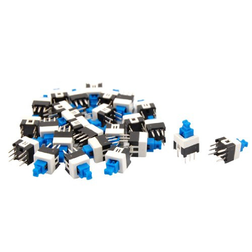 uxcell 40 Pcs 7 x 7mm PCB Momentary Push Button Tact Tactile Switch Non-lock 6 Pin DIP