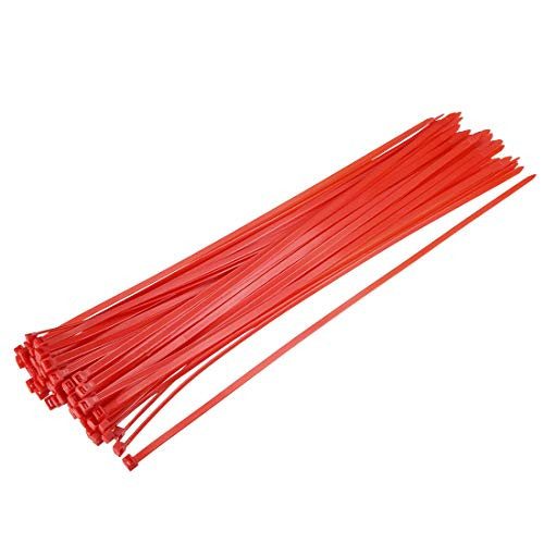 uxcell Cable Zip Ties 300mmx3.6mm Self-Locking Nylon Tie Wraps Red 40pcs