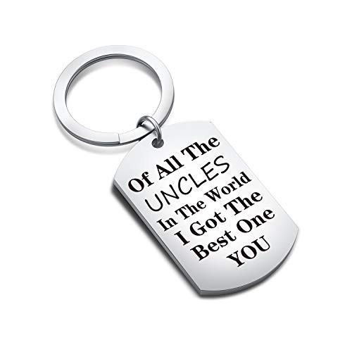 Uncle Jewelry Best Uncle Ever Keychain New Uncle Gift from Niece Nephew-KR uncles-