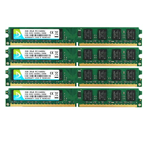 DUOMEIQI 8GB Kit?4X 2GB? 2RX8 DDR2 800MHz DIMM PC2-6300 PC2-6400 PC2-6400U CL6 1.8v 240 Pin Non-ECC Unbuffered Desktop Memory RAM Module Compatible with Intel AMD System DUOMEIQI 8GB Kit?4X 2GB? 2RX8 DDR2 800MHz DIMM PC2-6300 PC2-6400 PC2-6400U CL6 1.8v 240 Pin Non-ECC Unbuffered Desktop Memory RAM Module Compatible with Intel AMD System